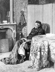M. Lesseps dans son fauteuil, cliché d' Abeniacar M. Lesseps dans son fauteuil, cliché d' Abeniacar