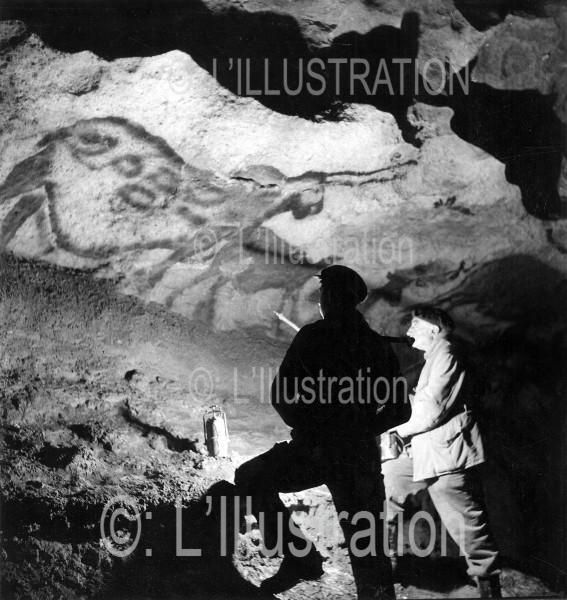 Premier reportage photographique sur le site préhistorique de Lascaux, 1940