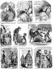 Caricature sur la loterie, 1849 Caricature sur la loterie, 1849