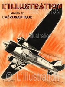 Couverture du numéro spécial sur l'aviation, 1932. Couverture du numéro spécial sur l'aviation, 1932.