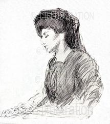 Marguerite Steinheil pendant son procès, 1909. Marguerite Steinheil pendant son procès, 1909.