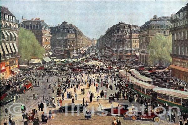 Place de l'Opéra en 1925.