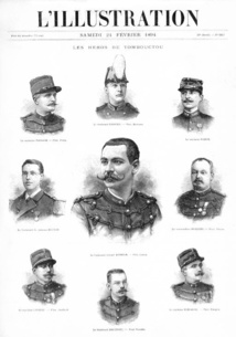 La prise de Tombouctou, en 1894, en une de L'Illustration La prise de Tombouctou, en 1894, en une de L'Illustration