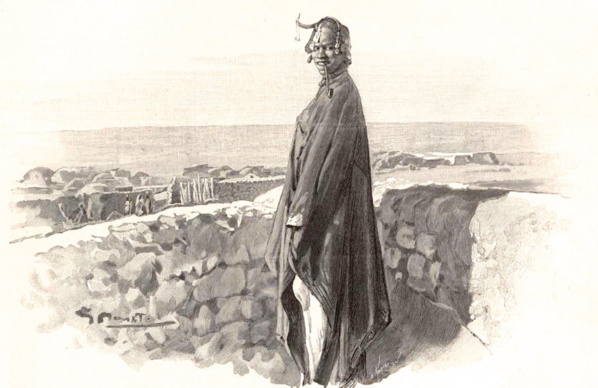 1896 - Dame de Tombouctou sur sa terrasse