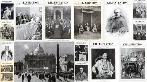 Sélection de couvertures de L'Illustration consacrées au Pape et au Vatican Sélection de couvertures de L'Illustration consacrées au Pape et au Vatican